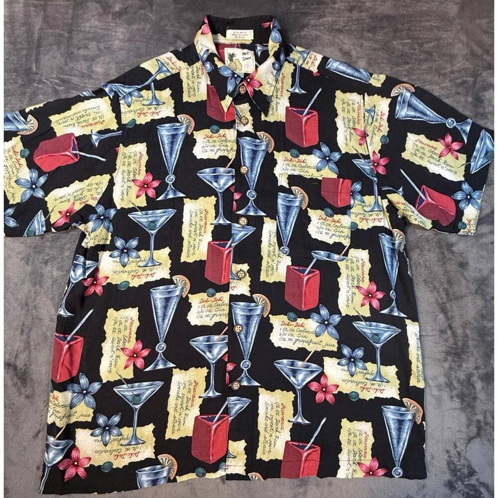 M.E. Sport Men’s Hawaiian Button-Down Shirt Large
